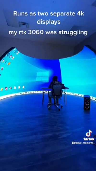 Absolutely huge computer screen.