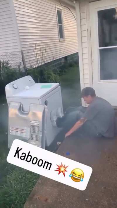 Fireworks in a washing machine