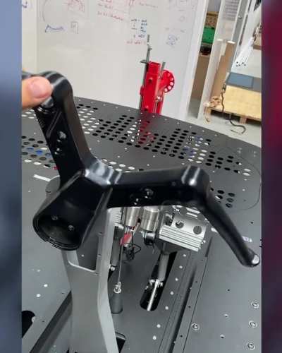 Hawker 800 simulator with electromagnetic force feedback! Worked with a team that built an active feedback simulator. Variable stiffness, active dampening, vibrations, really any force output that a cyclic might need!