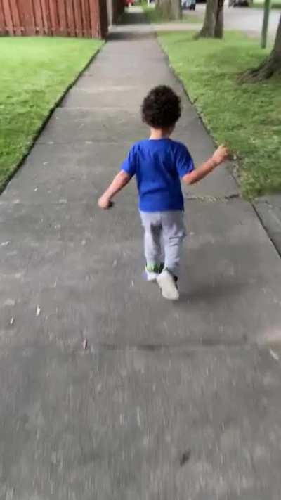 &ldquo;I&rsquo;m gonna gotcha!&rdquo; Chasing my son.