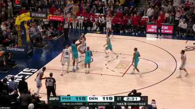 [Highlight] Jokic salvages the possession and beats the shot clock with the floater to give him 41 in OT