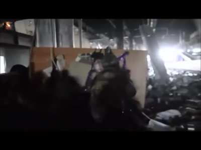 The last stand of the Ukrainian "Cyborgs" soldiers singing the Ukrainian national anthem before getting overwhelmed at the end of Second Battle of Donetsk Airport