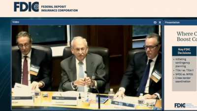 FDIC saying "You don't want a huge run on the institutions, and, and they're going to be". Another major clip from the meeting showing this is going down, SOON.