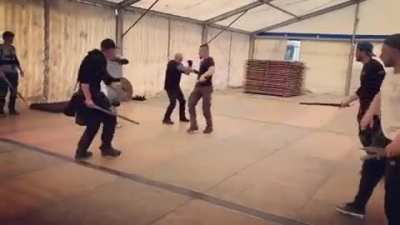 ALEXANDER (UHTRED) Fight Rehearsals (Behind the scenes) - music already embedded not mine.