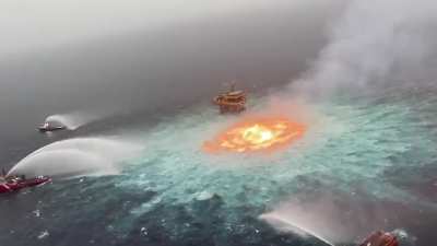 Gas leak sparks 