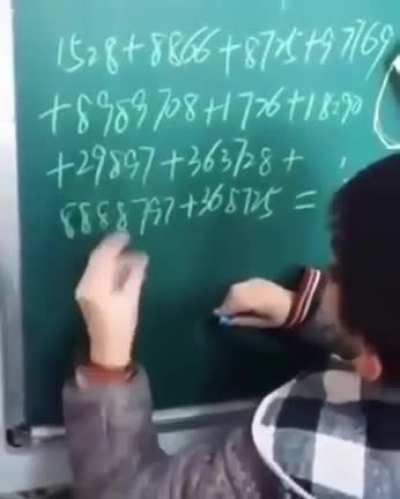 you know I'm somewhat of a human calculator myself!