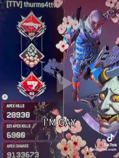 He's trash and gay