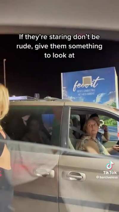 *Repeatedly pacing between cars recording* &ldquo;we&rsquo;ll make them turn their heads everywhere we go&rdquo;