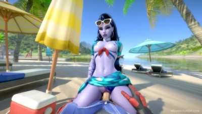 Widowmaker's beach vacation (ellowas)