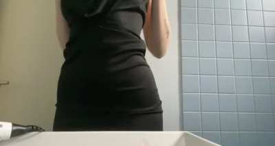 I hope you don&rsquo;t mind that I show you my tits at work! OC