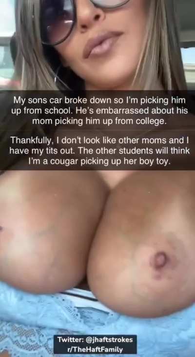 Armani picks up son from school