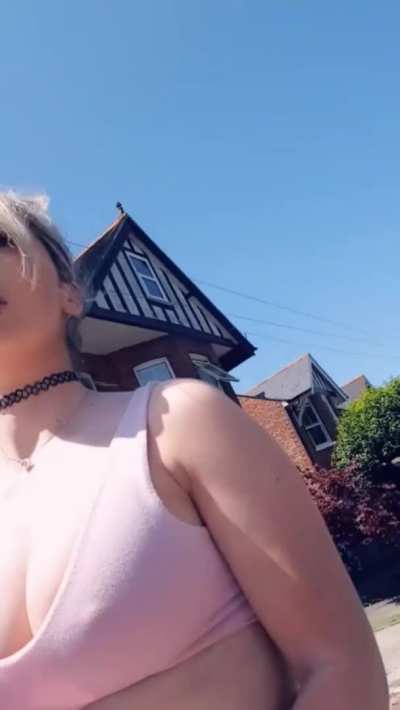 Braless, pantyless and plugged, I think it&rsquo;s safe to say I was horny on my walk into town