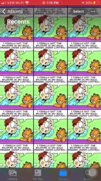Hello friends! I don&rsquo;t remember how long I&rsquo;ve been on Facebook but every time I find a new funny Garfield comic I save it to my cell phone! Today I found a funny one with John! Don&rsquo;t mind me scrolling through my phone to find it