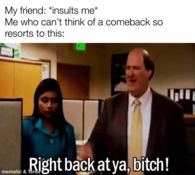 I can&rsquo;t insult.