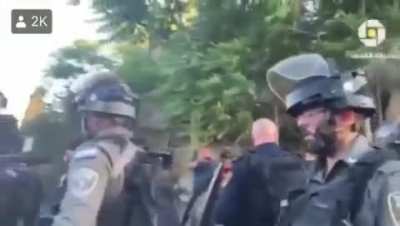 Isreali police assault a woman and her children inside their car