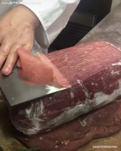 The way this meat is sliced
