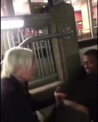 Whose grandma is this?! Someone granny is caught sucking on a BBC in public!