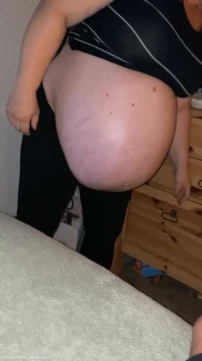 Wife&rsquo;s giant belly. 