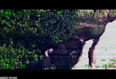 Taliban fighters setting up a firing position are taken out by a US missile strike. Kandahar Province, Afghanistan, May 2012.