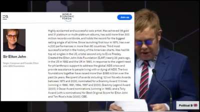 Sir Elton John just announced he is leaving Twitter because apparently he does not believe in free speech&hellip; here he is praising the World Economic Forum&hellip; &ldquo;China is the role model&rdquo; Klaus Schwab&hellip;