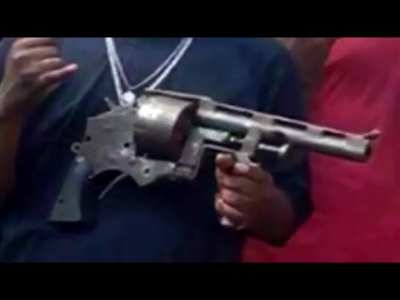 Improvised weapons seized by South American agencies. To the tune of Big Iron.