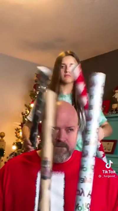 The dad seems to be enjoying making this tiktok so much ahahah