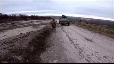 A unit of the national guard of Ukraine during the battle of lyman.