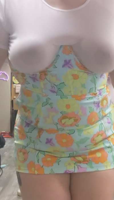 feeling cute in this sheer shirt