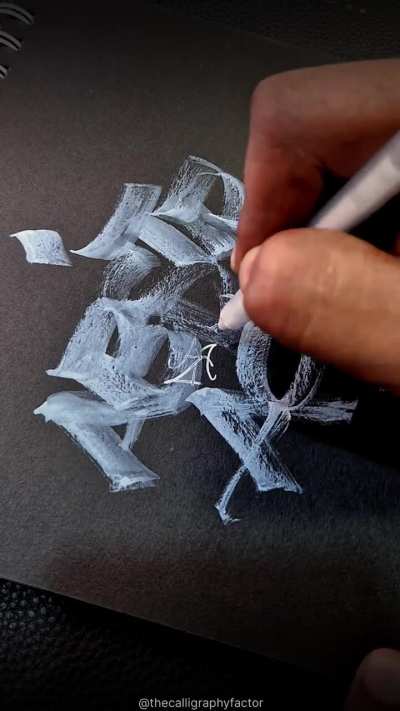 Magic of Dry Brush Strokes | "Abstract" writing✍️🏻