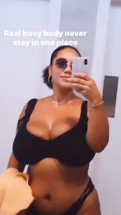 looking amazing in the black bikini