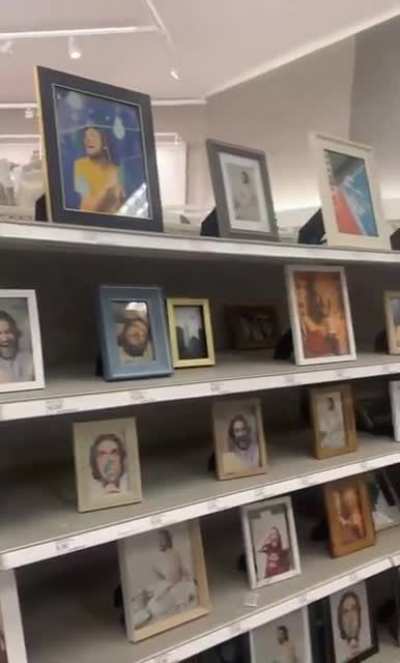 Someone changed the display photos of every picture frame to the same person