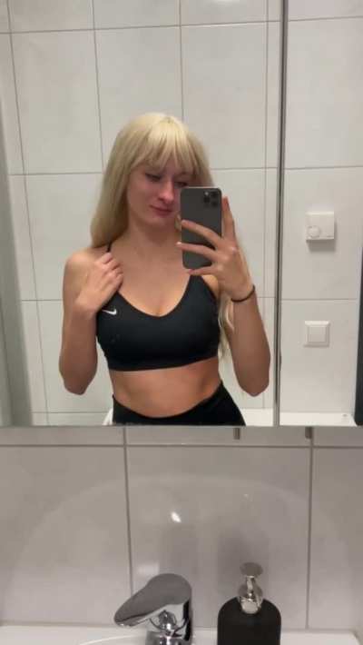 To horny after my workout&hellip; had to get them some air hehe :) [F]