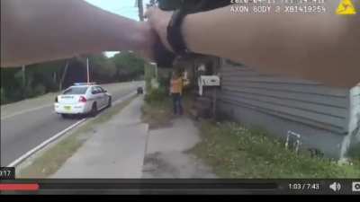 chick tries to slice and dice cops face.. count down to life lesson in 3...2....1