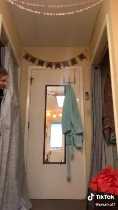 About to scare her boyfriend