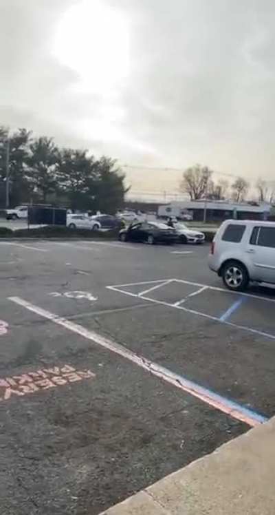 Old man throws doughnuts at small man with laser accuracy