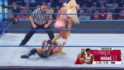 Alexa looking sexy and confident only to be defeated by Mandy Rose