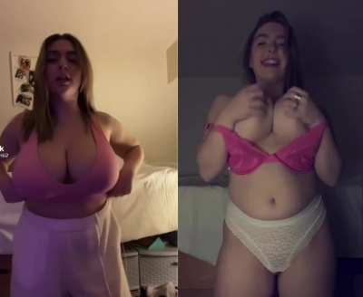 TikTok babe let&rsquo;s her hangers out