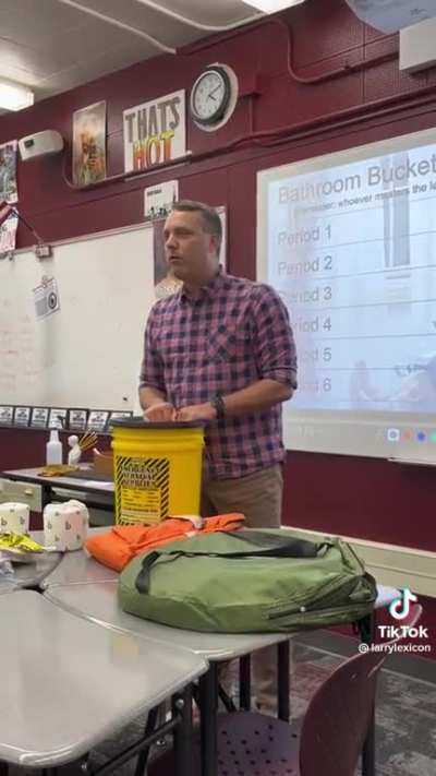 "The kids think they are cats, so schools have been providing kitty litter in the classrooms"