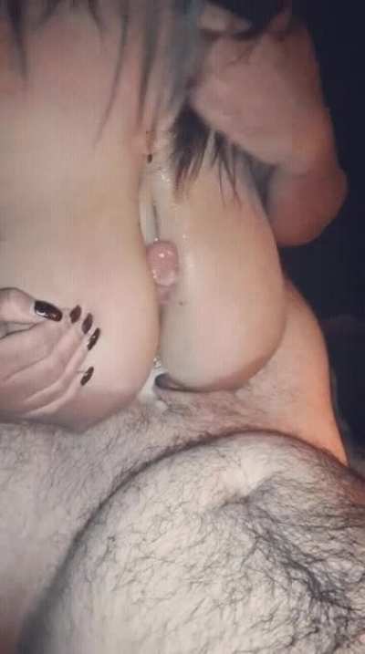 Cucky was super jealous of this guy because he was able to titty-fuck me; Hubby has never been able to because his dick is too small! 🤭