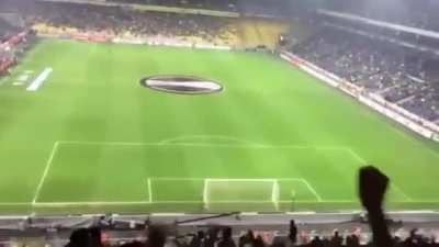 Turkish football fans chanting "son of a b*tch, Vladimir Putin"