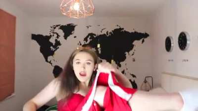 Kiera in a bra