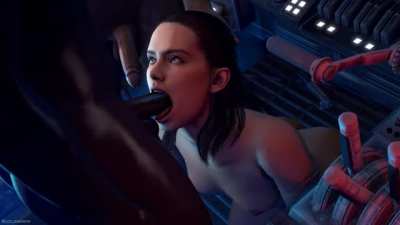 Rey's blowjob training (Locjaw) [Star Wars]