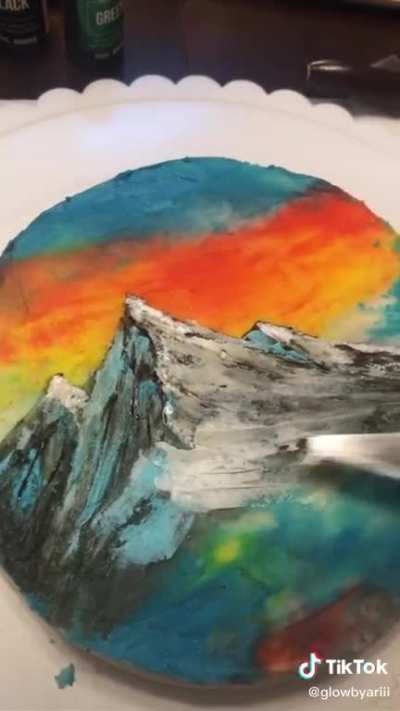 (X-post) Painting with Bob Ross, but a tasty twist&hellip; (tbh they did a good job)