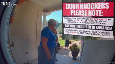 No Soliciting Sign That Works Like A Charm!!!!