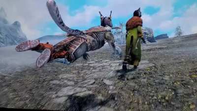 I'm not sure who's had too much skooma, me or the cat.