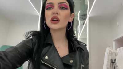 You are so easy and desperate for my body, so easy to make you choke on my pink strapon.