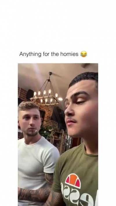 homie tells homie to clean his face