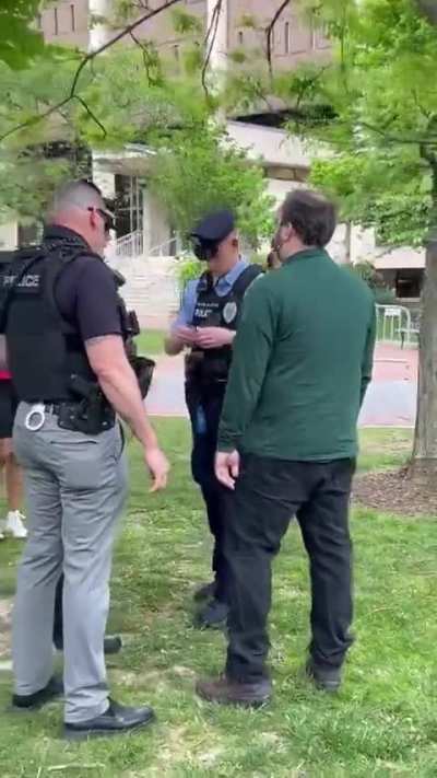 Students exercise their right to protest and they're teargassed, beaten, and violently arrested. Someone deploys "an unidentified chemical" in student encampments, they're treated like this. UPenn, 5/1/24