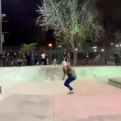Leticia Bufoni, jumping over Nyjah Houston