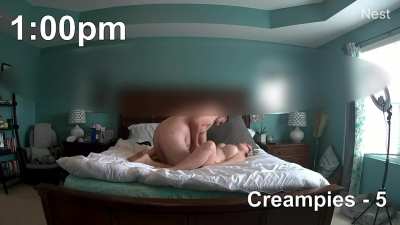I fucked guys all day while hubby was out playing golf. Every single one of them came inside me and hubby reclaimed me later that night after I had been used all up!